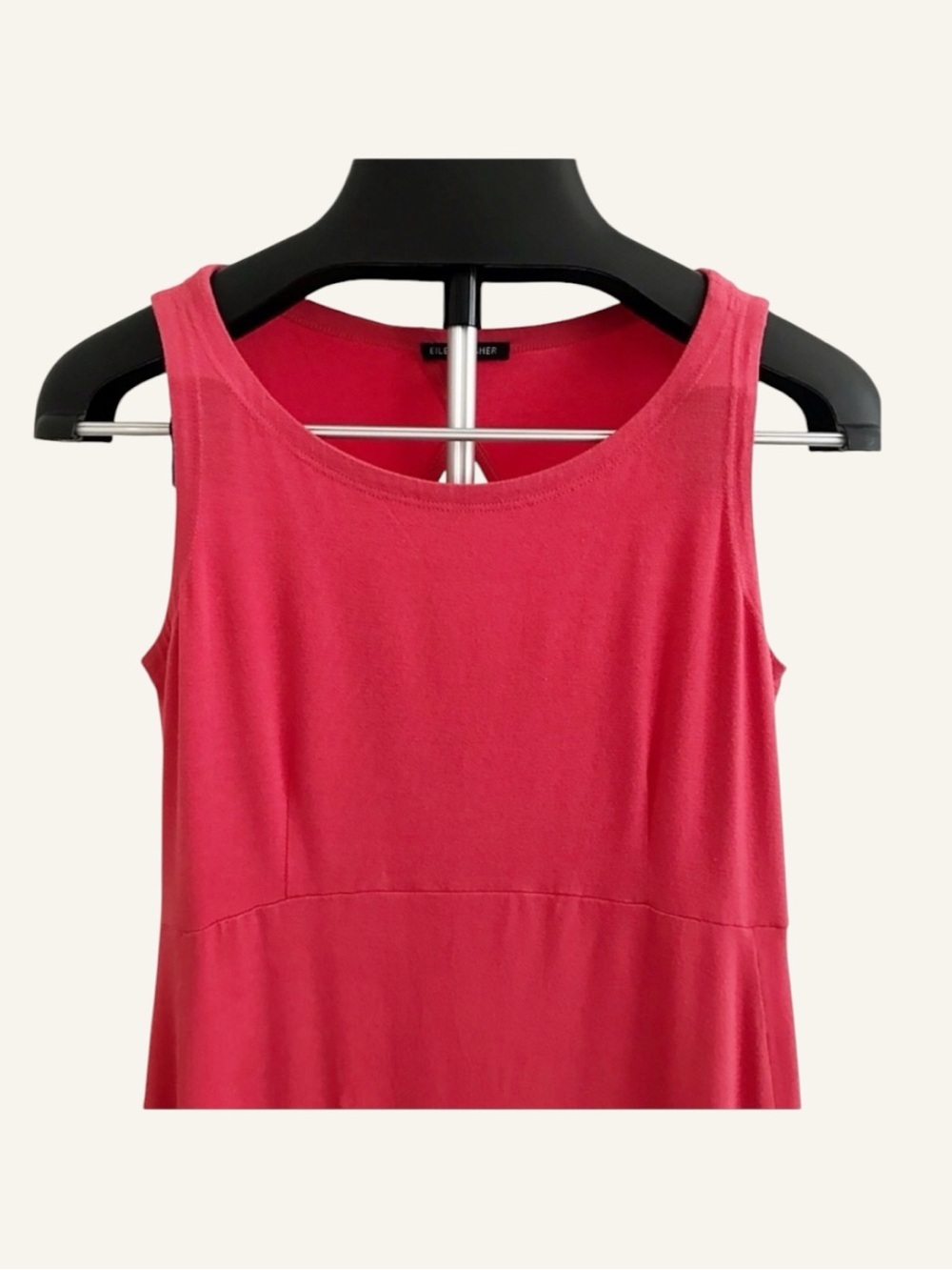 ☀️ Eileen Fisher Watermelon Pink |Sleeveless | Midi Dress | Size XS - Picture 5 of 7